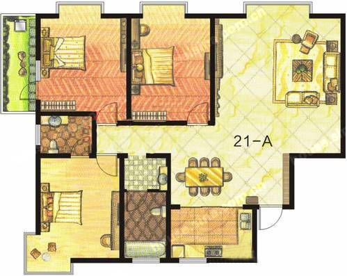東方明珠 3室2廳2衛(wèi)1廚1陽(yáng)臺(tái)151.56㎡